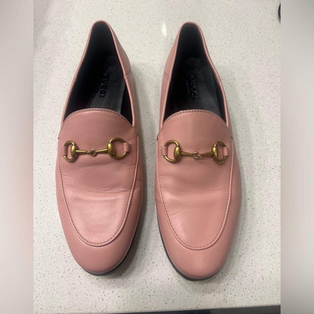 Gucci Women’s Leather Horsebit Loafer 37 Perfect Pink